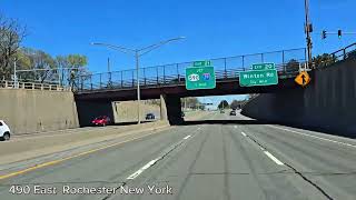 Driving in 490 east In Rochester New York 4K