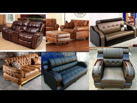 Modern Style Leather Sofa Set & Leather Single Seat Chair Design 2022\Tooled Leather Sofa