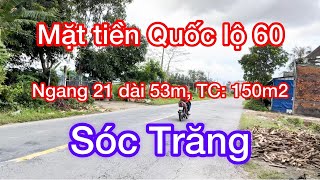 Ms53-Mặt Tiền Quốc Lộ 60 Giá Chỉ 180 Triệu 1 Mét Ngang Chợ Tốt Sóc Trăng
