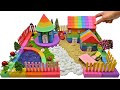 DIY Miniature Kinetic Sand House #14 - How To Build Garden Villa from Kinetic Sand