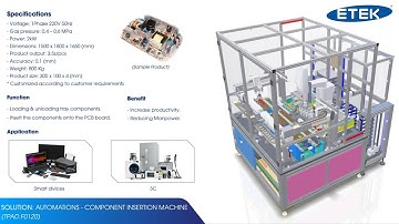 ỨNG DỤNG MÁY TỰ ĐỘNG LẮP RÁP LINH KIỆN ĐIỆN TỬ | ETEK