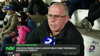 Criciúma sofre derrota em casa para o Juventude pela Série B