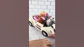 ASMR TOY SATISFYING PINK MINIATURE CAR TOY PLAY HOUSE SET | ASMR #shorts #toys