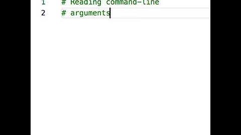To read from command-line arguments, use the sys.argv list.