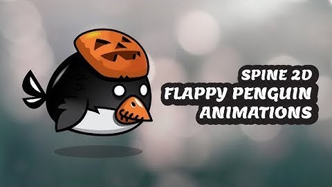 Spooky halloween flappy bird penguin | game asset sprite character