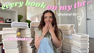 showing you EVERY SINGLE BOOK on my physical tbr…  (150+ books)