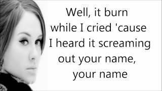 Video voorbeeld van "Adele- Set Fire To The Rain - Lyrics"