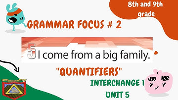 QUANTIFIERS: Grammar Focus, Book 1, Unit 5, Act. 10.