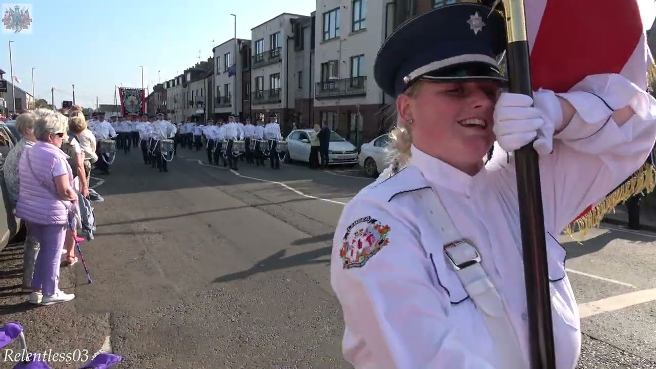Lambeg Orange & Blue (No.2) @ Co. Antrim Black Saturday Parade ~ Ballymena ~ 31/08/24 (4K)