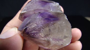 Enhydro Quartz - moving bubble in amethyst crystal - Brandberg, Namibia