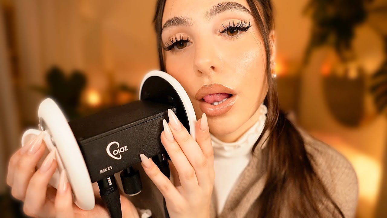 ASMR Relaxing Wet Mouth Sounds 🌜 With 3Dio For Maximum Tingles 💤 No Talking 😴