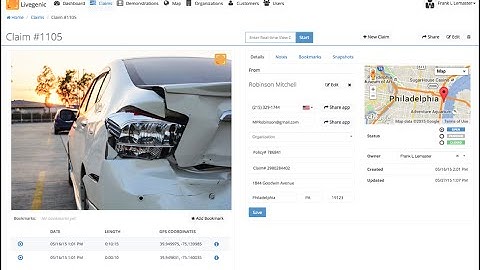 Livegenic Real-time Guidance for Automotive Claims