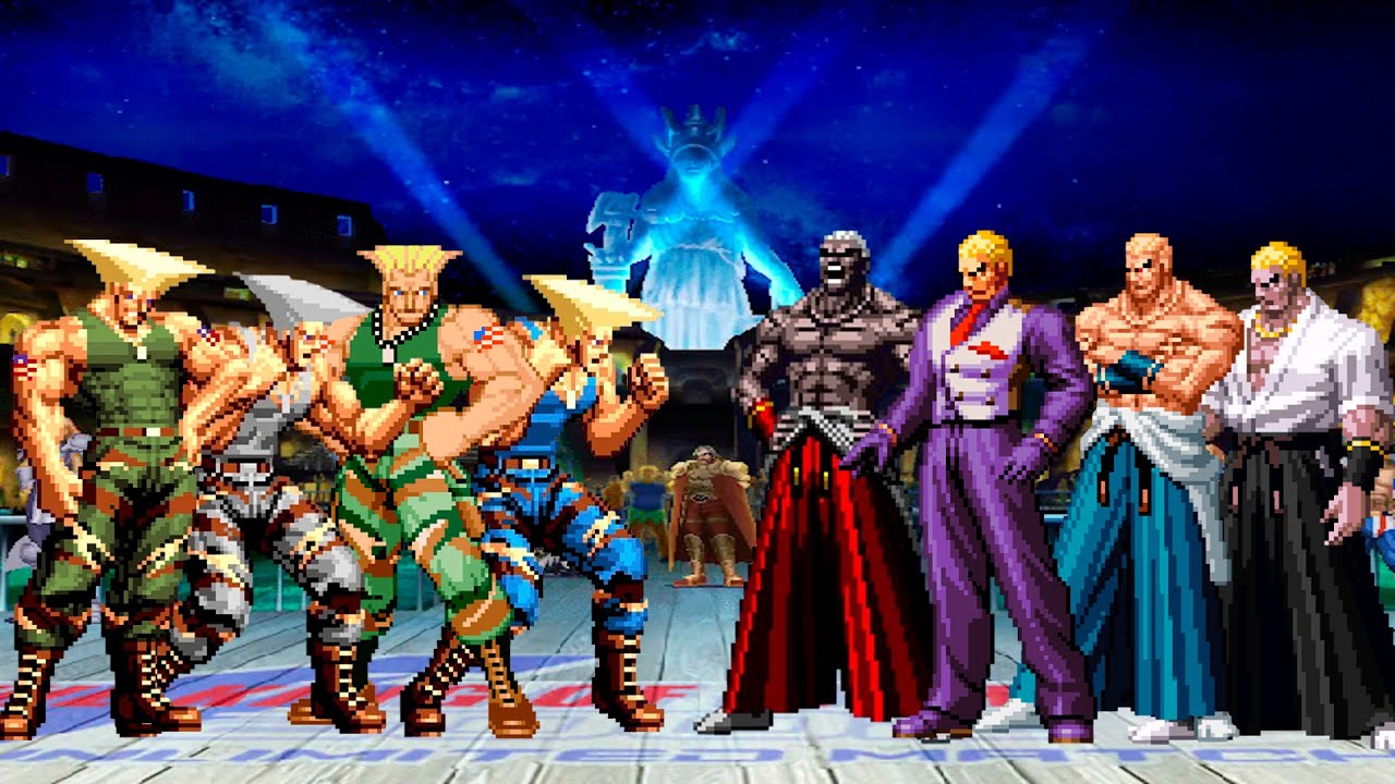 [KOF Mugen] Guile Team vs Geese Howard Team - YouTube