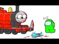 JAMES MURDERED MY DOG - Thomas and friends [capcut] Ft among us and Bfb