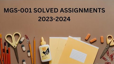 Mgs 001 solved assignment 2023-24