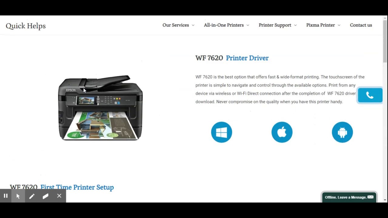 Epson WF 7620 driver download New drivers for Mac &
