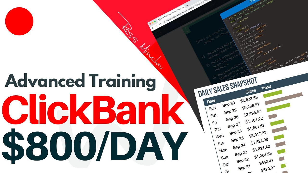 Watch Me Make $800 In A Day - ClickBank Advanced Tutorial