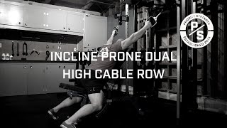 Incline Prone Dual High Cable Row