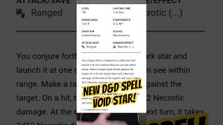 New D&D Spells and Magic Items