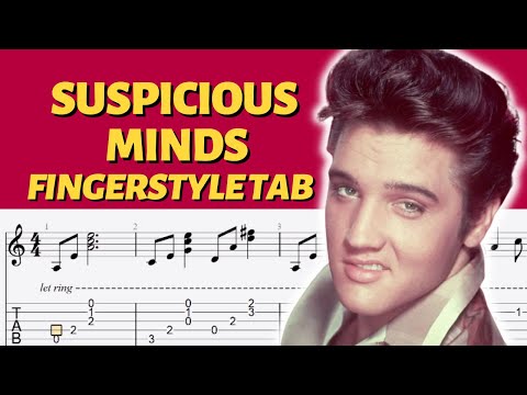 Suspicious Minds Fingerstyle Tab Bundle: Elvis Presley - Full & Easy Versions (PDF + Guitar Pro)