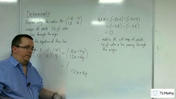 A-Level Further Maths: C5-12 Determinants: Determinant = 0 Problem
