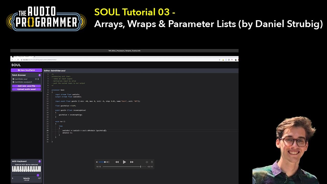 SOUL Tutorial 03 - Arrays, Wraps & Parameter Lists - YouTube