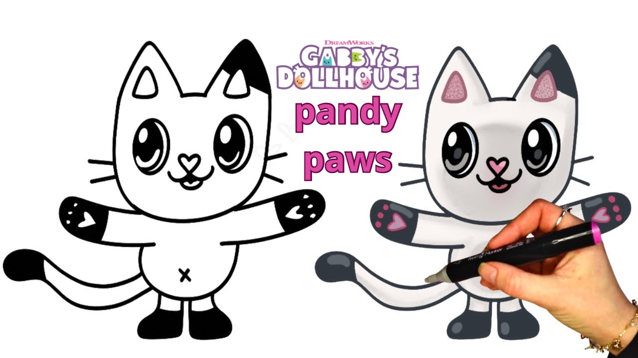 Pandy Ricky Baby Drawing How to draw Pandy Paws easy || Gabby’s dollhouse 2026 - YouTube