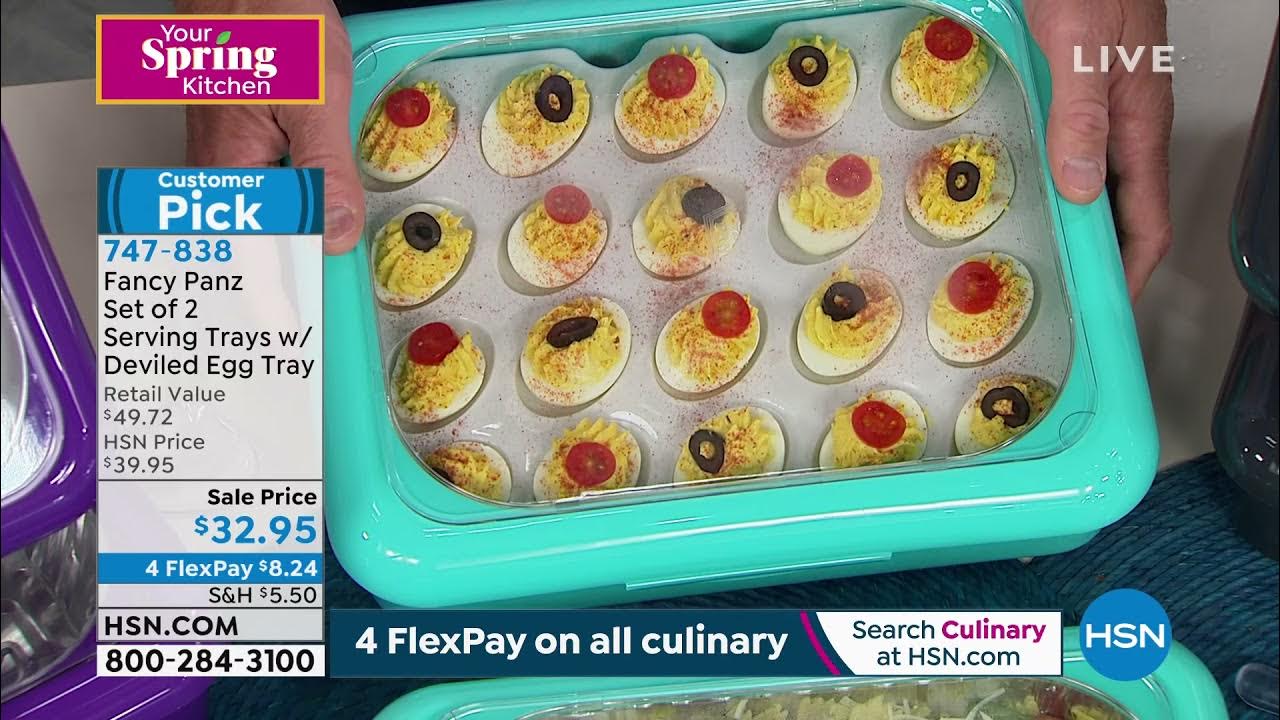 Fancy Panz Set of 2 Serving Trays with Deviled Egg Tray YouTube