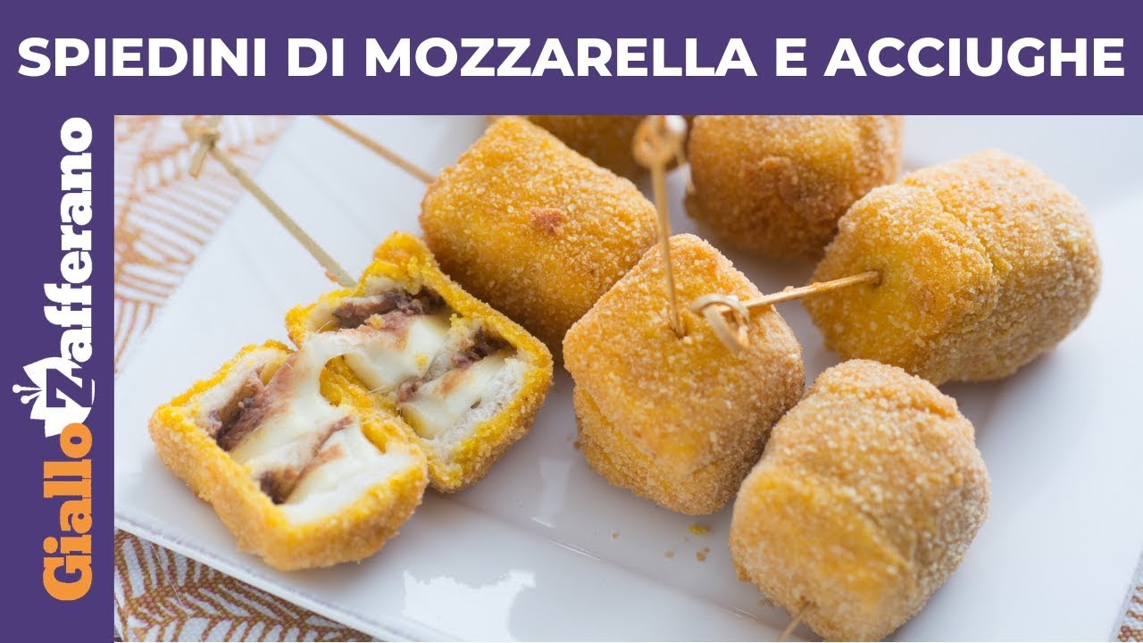 Antipasti Di Natale 2020 Giallo Zafferano.Antipasti Veloci Spiedini Di Mozzarella E Acciughe Fritti Youtube