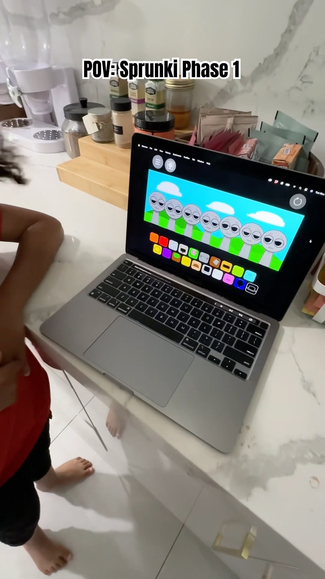 My son won’t stop playing SPRUNKI and this happened… #shorts #sprunki