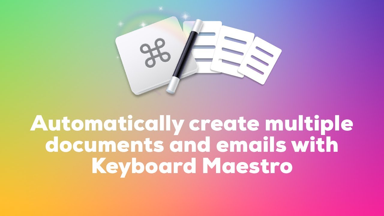 keyboard maestro tutorial - how to create documents and emails - YouTube