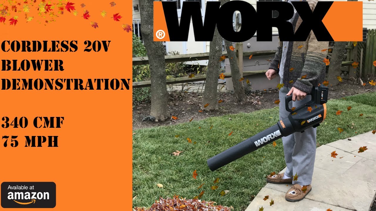 BEST Budget Battery Leaf Blower 2021 WORX ELECTRIC TURBINE YouTube