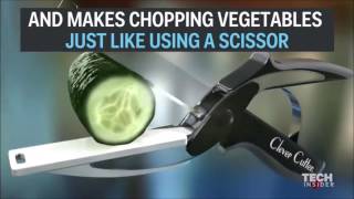 Clever Cutter 2 in 1 Kitchen Knife & Cutting Board Scissors gizmodubai