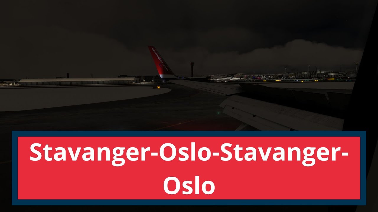 MSFS2024 flying from Stavanger to Oslo to Stavanger to Oslo Norwegian PMDG 737-800