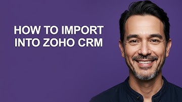 How to Import Into Zoho Crm - KevinHowTo