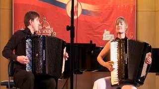 &#39;Una Sinistra&#39; accordion duo. &quot;Little story&quot; by J.Wojtarowicz (Motion trio)