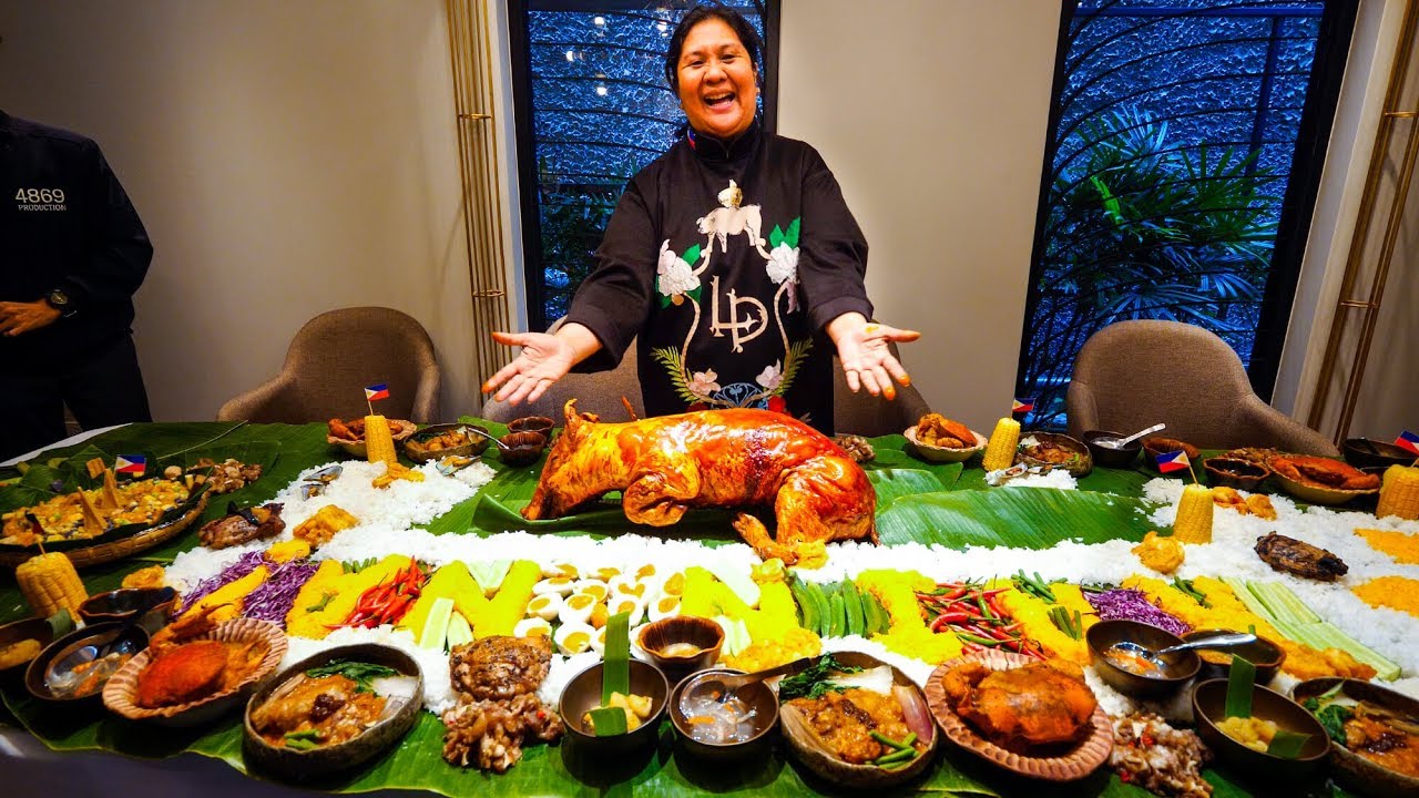 Meet the LECHON DIVA of the Philippines - FILIPINO FOOD Boodle Fight! | Mark Wiens