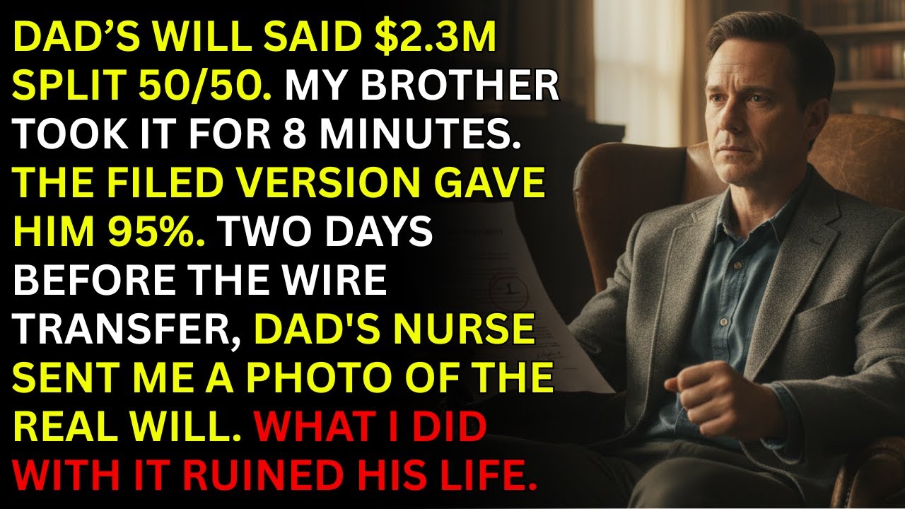 My Dad's Will Said "Divide Everything Equally"— My Brother Arrived 47 Minutes Early And... 