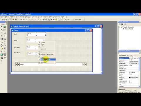 VISUAL BASIC LE CONTENU  D'UNE BASE DE DONNEES
