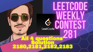 Leetcode  Weekly Contest 281. Solution of all 4 questions.(2180, 2181, 2182, 2183)