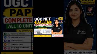 📚 UGC NET Paper 1 Complete Syllabus | All 10 Units Explained | UGC NET JRF Preparation