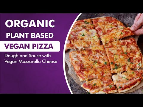 Organic Plant Based Vegan Pizza Dough and Sauce with Vegan Mozzarella Cheese