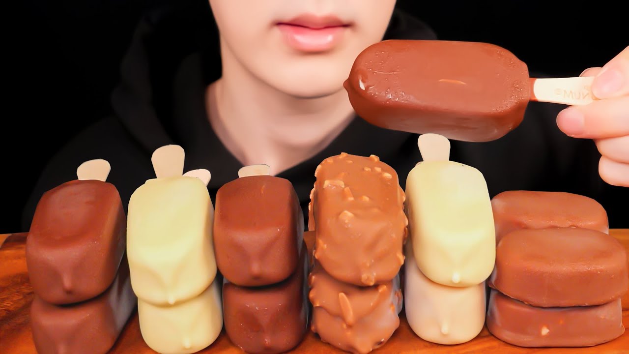 ASMR MUKBANG Magnum Chocolate Ice Cream  매그넘 초콜릿 아이스크림 먹방 Fast ASMR Eating Sound Short Eating 빠른 먹방