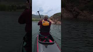 Savage River Falcon Canoe on Horsetooth Reservoir | finishing training in storm