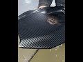 Electric vehicle shell carbon fiber water transfer printing process