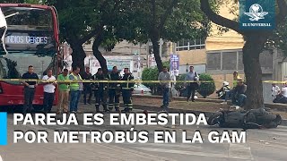 Biker pierde la vida tras impactar contra unidad de Metrobús en Calzada de los Misterios