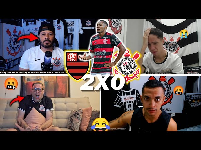 REAÇÕES CORINTHIANAS FURIOSOS E CHORO AO VIVO- FLAMENGO 2X0 CORINTHIANS- BRASILEIRÃO-VAMOS RIR KKKK class=