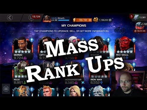 Mass Rank Ups – ALL Gold Crystals Opened | Marvel Contest of Champions