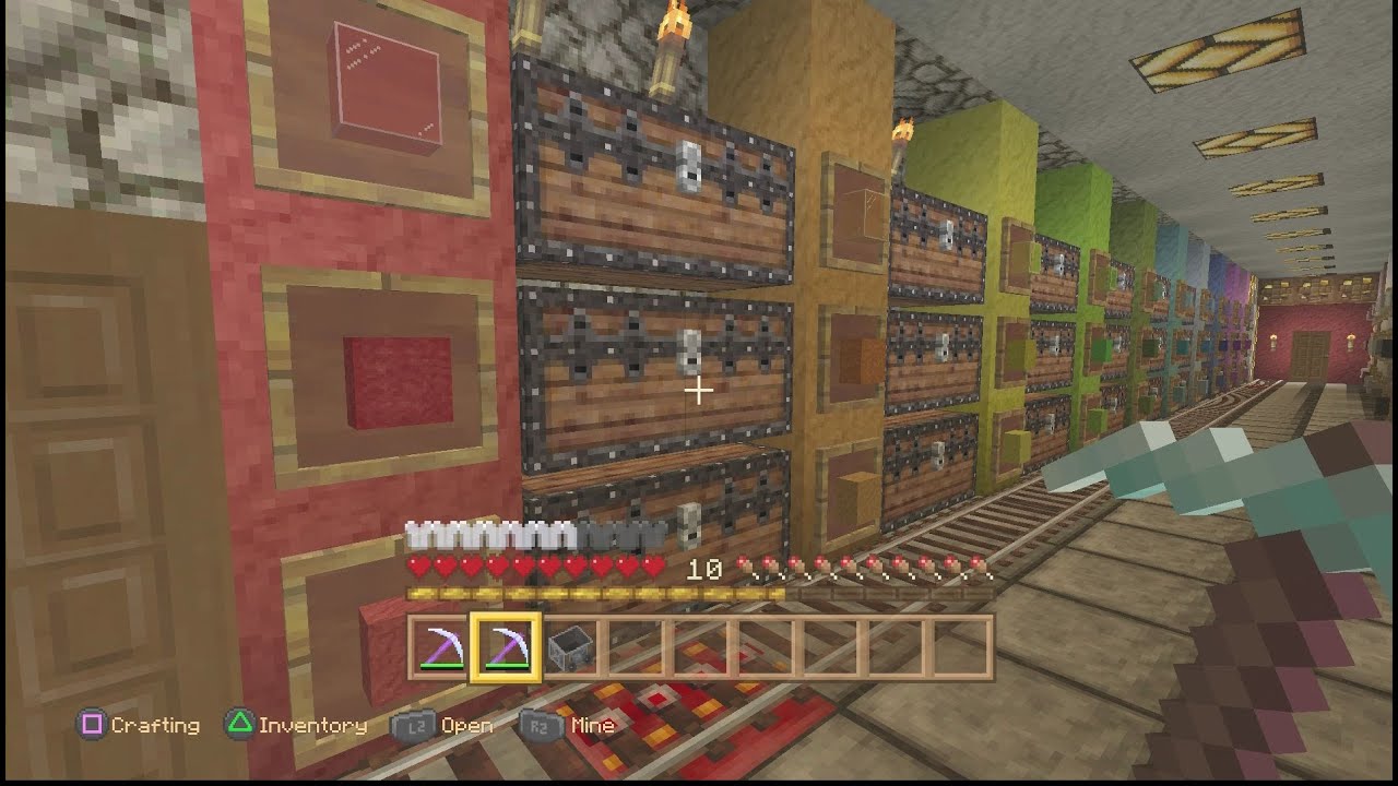 Minecraft PS4 Stained Glass, Colored Wool & Clay Storage [0126] YouTube