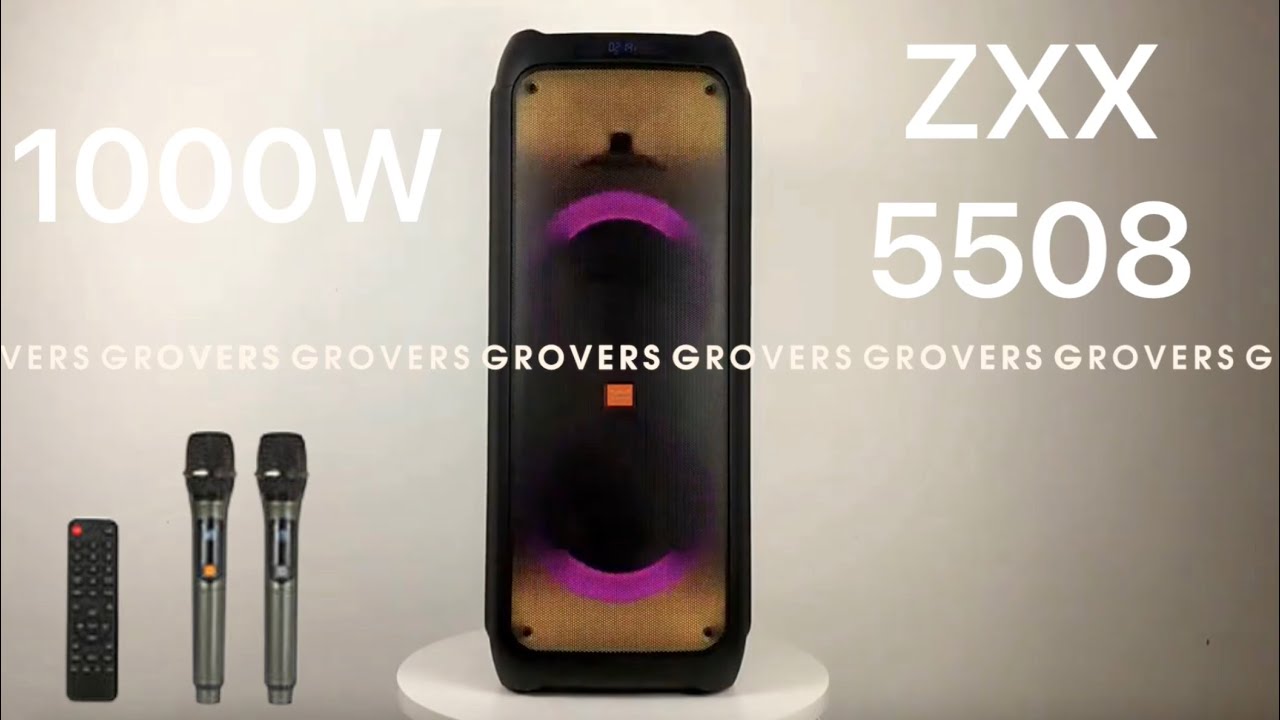 Колонка акумуляторна ZXX-5508/1000W портативна з 2 мікрофонами USB